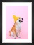 Gallery wall with picture frame in black in size 13x18 with print "Dog with yellow hat"