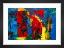 Gallery wall with picture frame in black in size 13x18 with print "Abstract art 3"