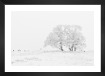 Gallery wall with picture frame in black in size 21x30 with print "Snowy tree"