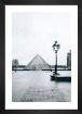 Gallery wall with picture frame in black in size 21x30 with print "Louvre in Paris"
