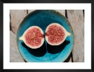 Gallery wall with picture frame in black in size 30x40 with print "Opened fruit"