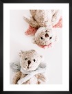 Gallery wall with picture frame in black in size 30x40 with print "Teddy bears"