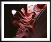 Gallery wall with picture frame in black in size 40x50 with print "Wavy rock formation"
